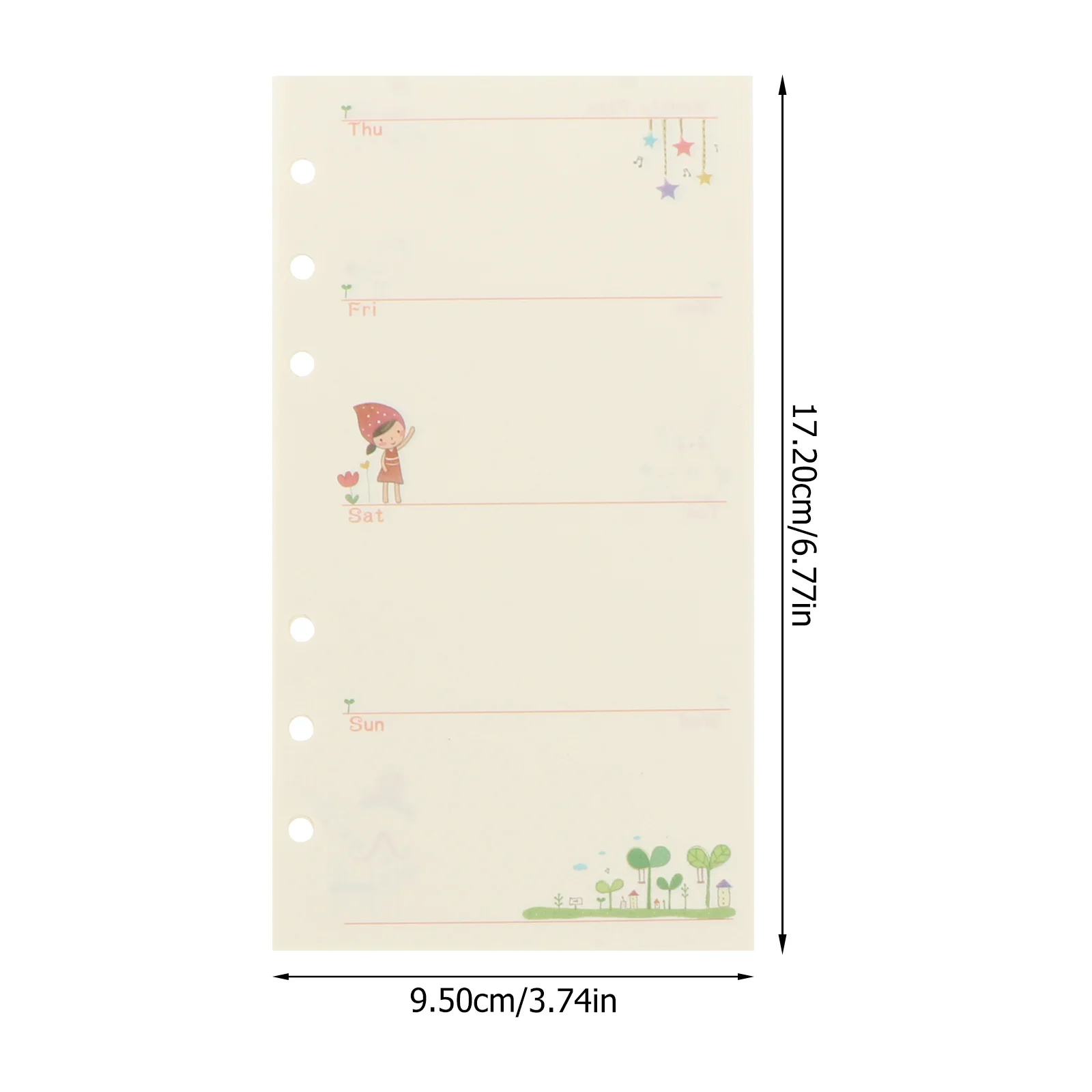 3Pcs Monthly Weekly Daily Planner Replacement Loose Leaf Papers Thick Notepad Refill Papers Smooth Writing Suitable for School