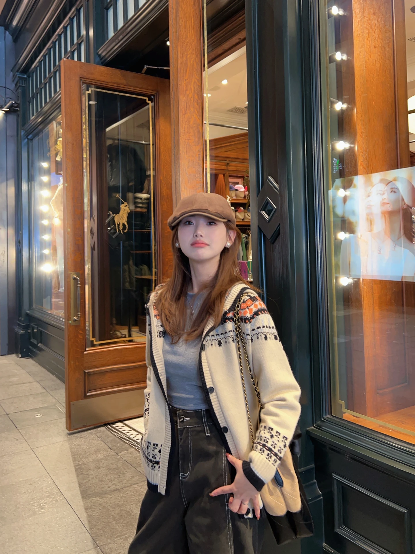 

Soft Cozy Small Size Hooded Knitted Sweater Coat Autumn Winter New Sle Forest System Commute Sle Loose Fit Long Sve V-...