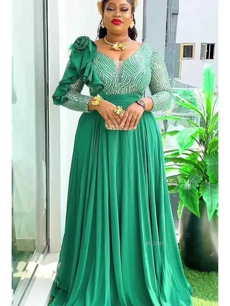 

Вечерние платья больших размеров для женщин, роскошное африканское платье, элегантное турецкое мусульманское длинное платье для свадебной вечеринки, халат с блестками в Анкаре, 2026