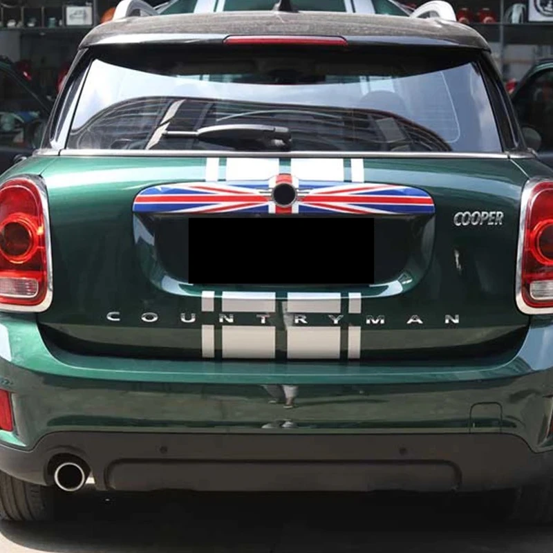 Car Styling Union Jack Trunk Door Cover Sticker Rear Tail ABS Moulding Decoration For Mini Cooper F60 Countryman Car Accessories