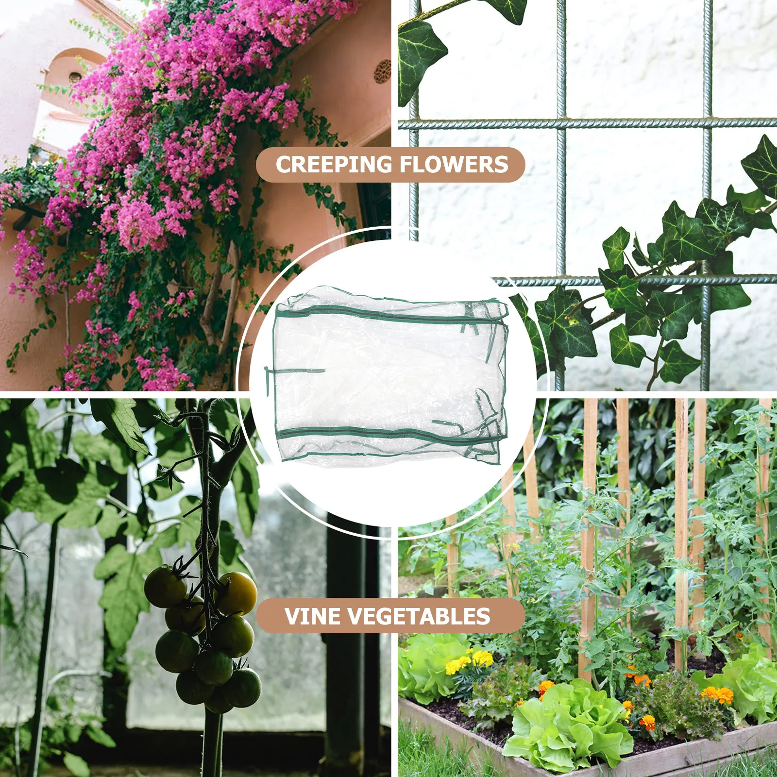 Greenhouse Cover Replacement for Mini Greenhouses Lightweight Foldable Rainproof Garden Protective Cover for Plants Extended