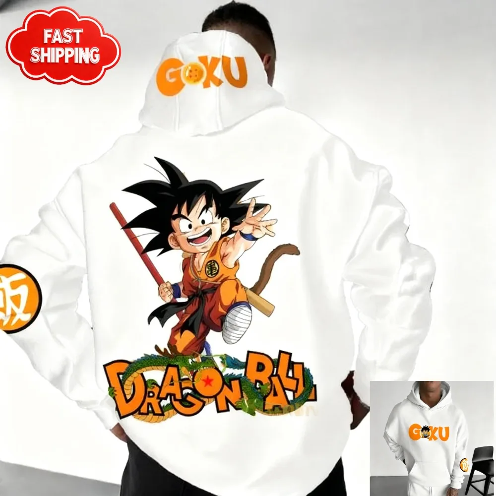 Dragon Ball Anime Hoodie Kid Goku Graphic Men Women Cotton Oversized Comfort Fit Sweatshirt Unisex Streetwear Autumn Winter​
