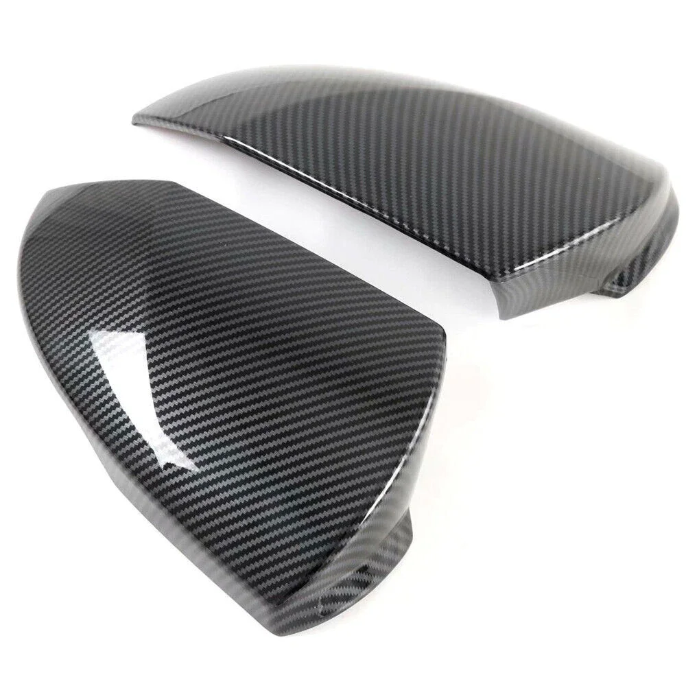 

2Pcs Carbon Look ABS Car Sticker Rearview Side Mirror Cover Wing Cap Door Rear View Case Trim For Hyundai Elantra 2021 2022