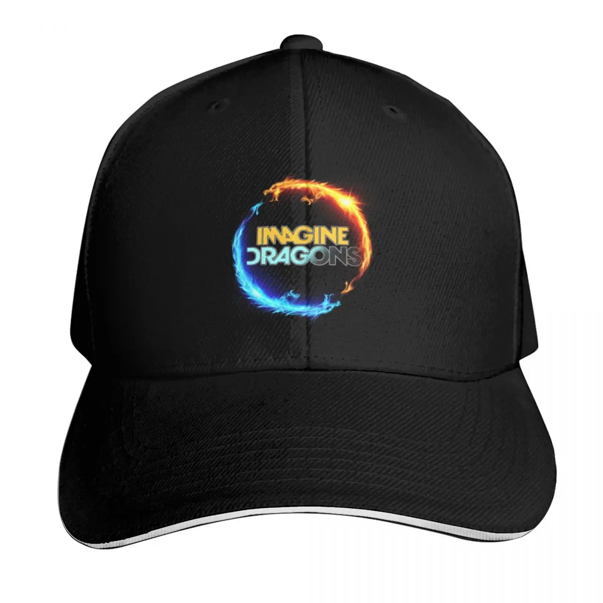 Imagine Dragon's Circle Baseball Cap Sun Protection UPF 50+ Breathable Mesh Back Adjustable Buckle Closure
