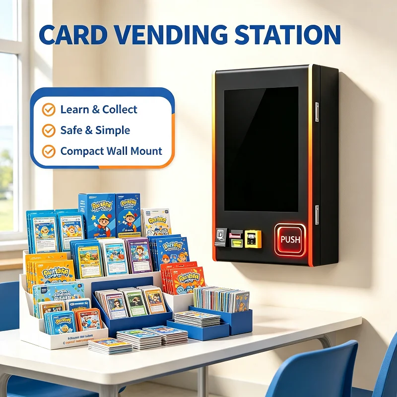 Wall Mounted Vending Machine Trading Card Game Dispenser Compact Snack Drink Unit for Bedroom
