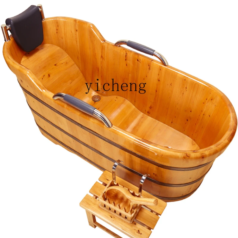 

XL Solid wood bath bucket Wooden tub Commercial bath tub Bath bucket