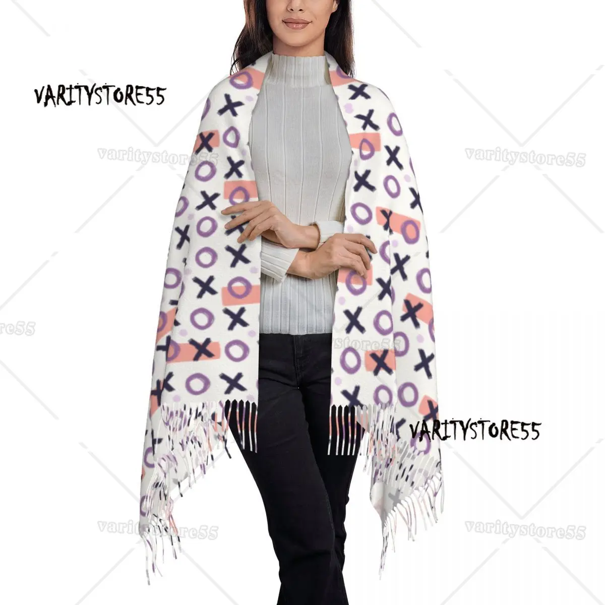 Personalized Printed Scarf Men Women Winter Warm Scarves Shawl Wrap