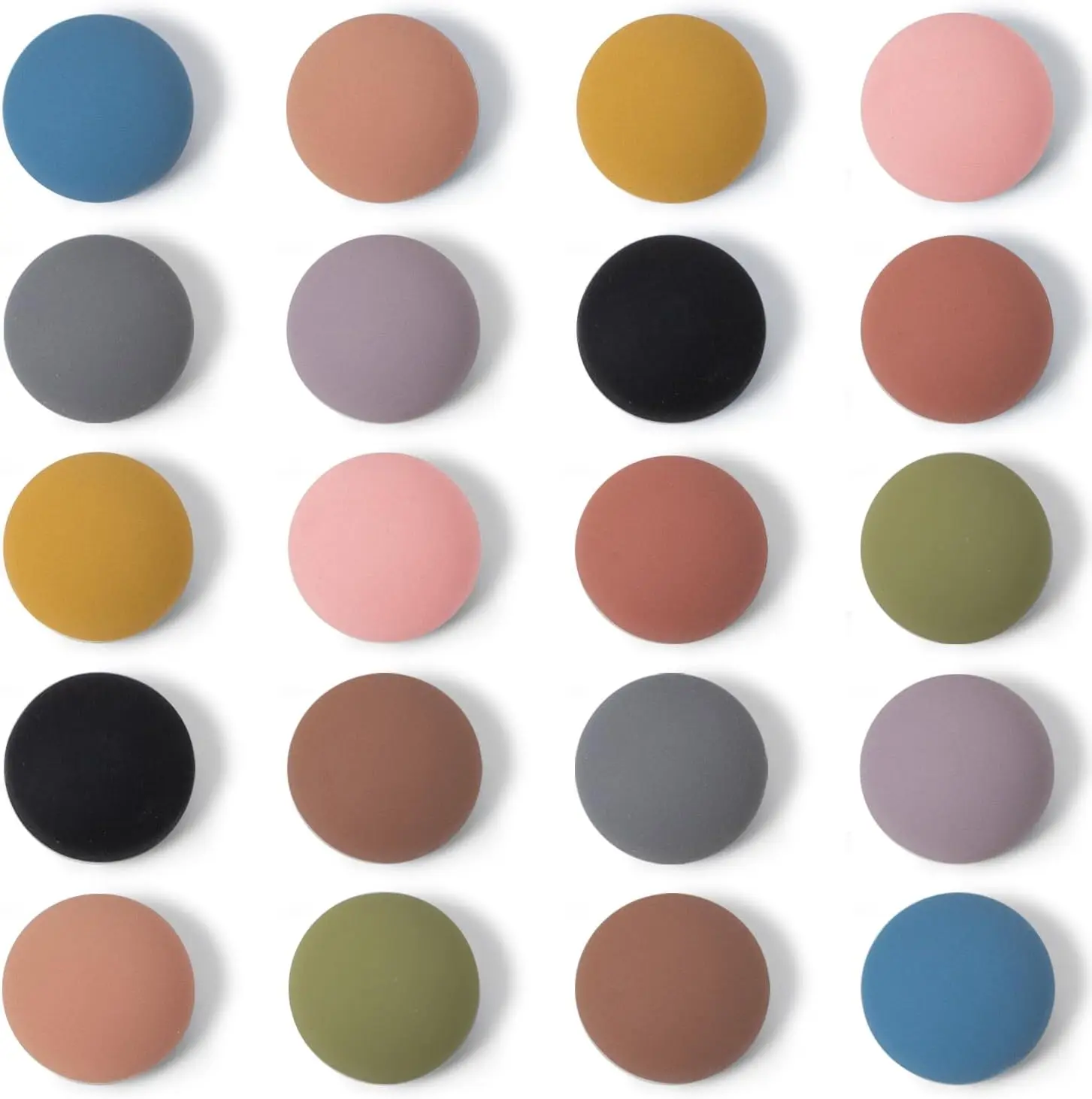 

rhinocats 20Pcs Fridge Magnets, Cute Locker Decor Magnet, Colorful Decorative Matte hemispheric Refrigerator Magnets, Strong Whi