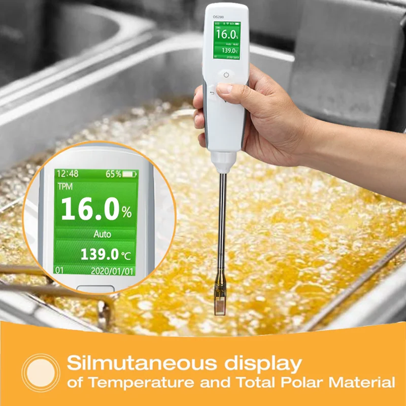 IKEME Portable Cooking Oil Quality Tester High Temperature Fast Measurement TPM Laboratory Cooking Oil Tester Hot