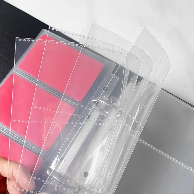 30pcs 3/3.5 Inch Album Inner Page Mushroom Hole Loose Leaf Refill PP Inner Page Planner Accessories Document Organizer