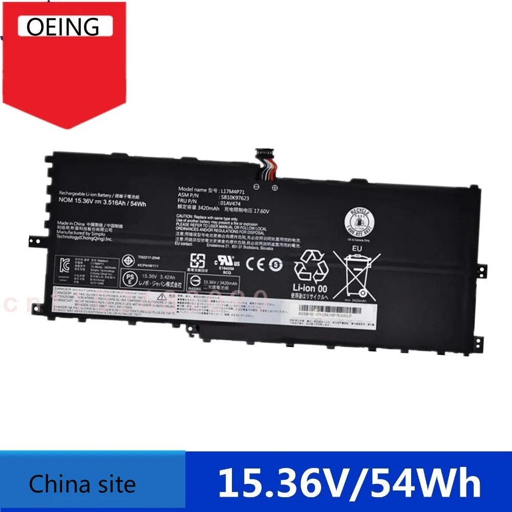 

Высококачественный новый аккумулятор L17C4P71 SB10K97624 01AV475 для Lenovo Thinkpad X1 Yoga, аккумулятор для ноутбука