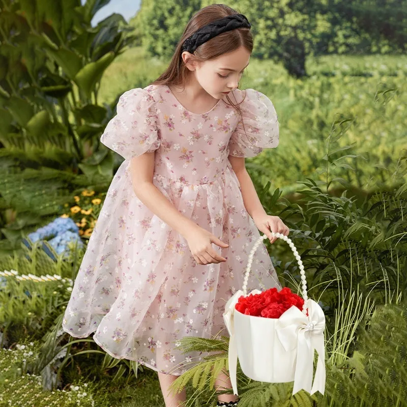 Cesta de flores com alça pérola para meninas, portador do anel e travesseiro, cestas de casamento marfim 1 pc