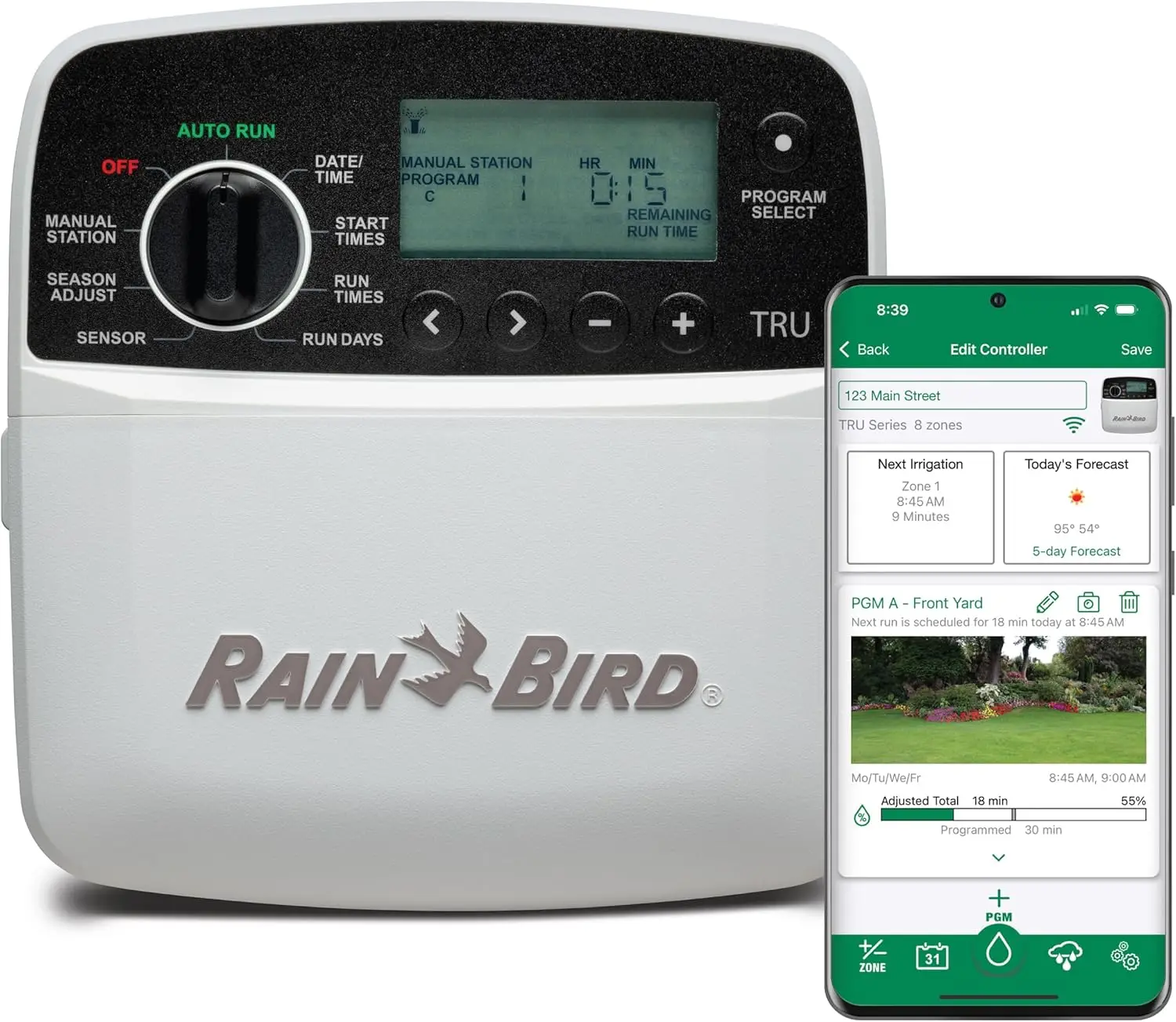 

Умный Wi-Fi таймер для полива в помещении, программируемый контроллер орошения на 8 зон, комплект