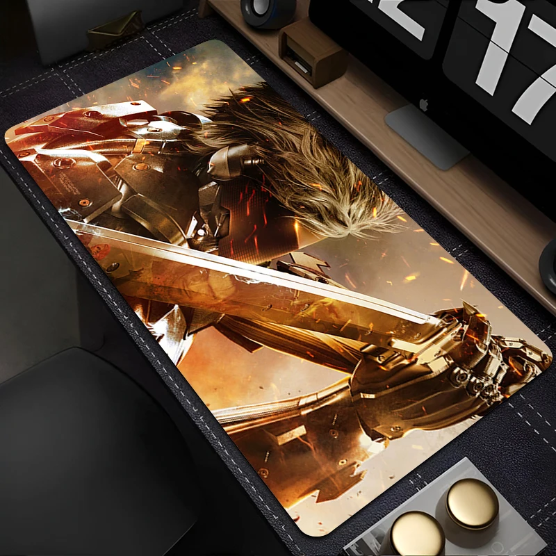 Metal gear subindo raiden grande gamer mouse pad portátil acessórios de jogos teclado mousepad anime jogo gabinete tapete de mesa