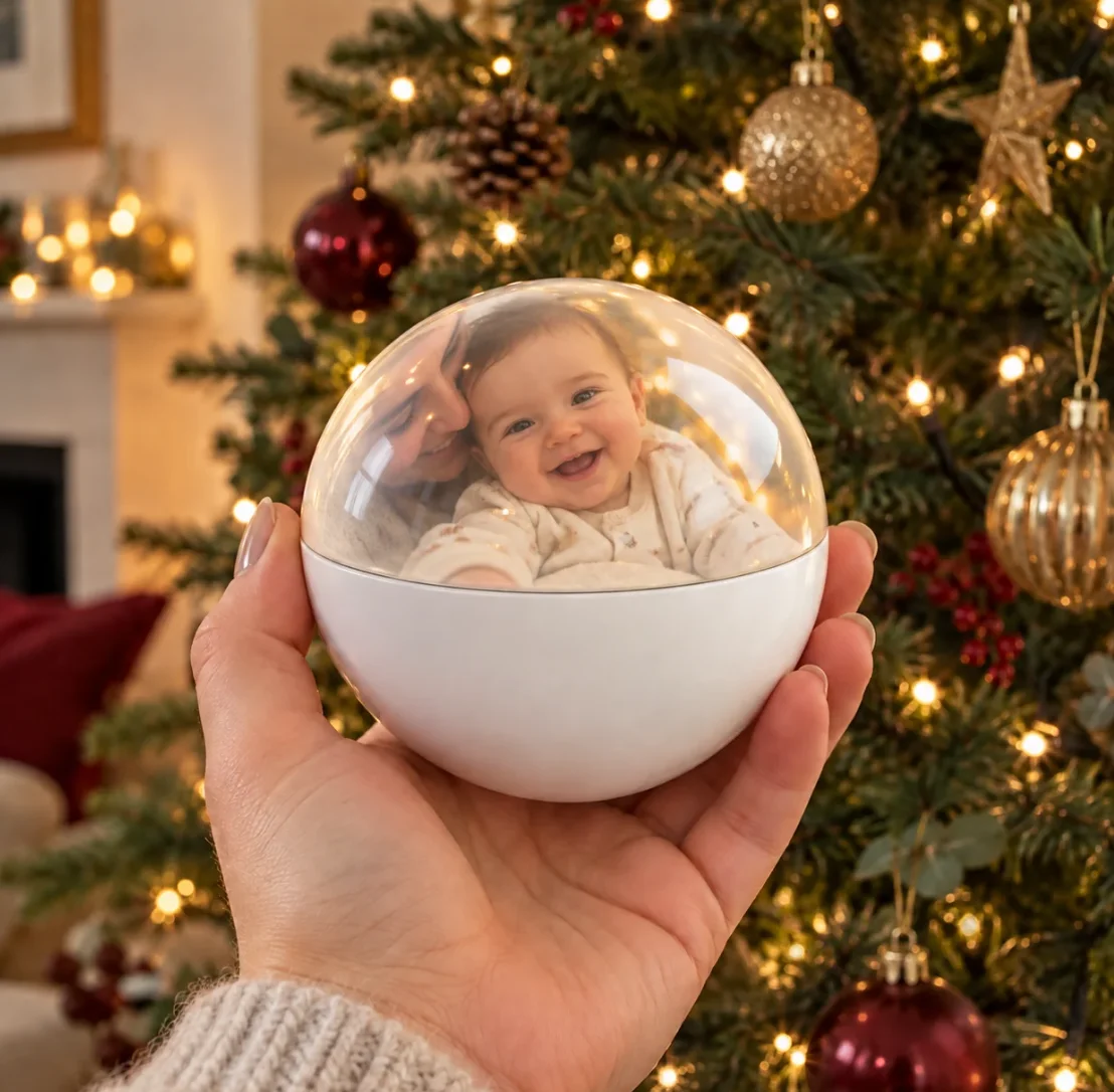 3D Crystal Ball Video Player, Electronic Audio Video Display Memory Ball, Multi Color Birthday Gift Souvenir for Family Friends