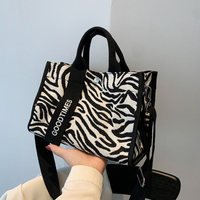 INS Personalized High-end Zebra Print Fashionable Casual Shoulder Bag 2025 Versatile Large Capacity File Bag Women's Tote Bag