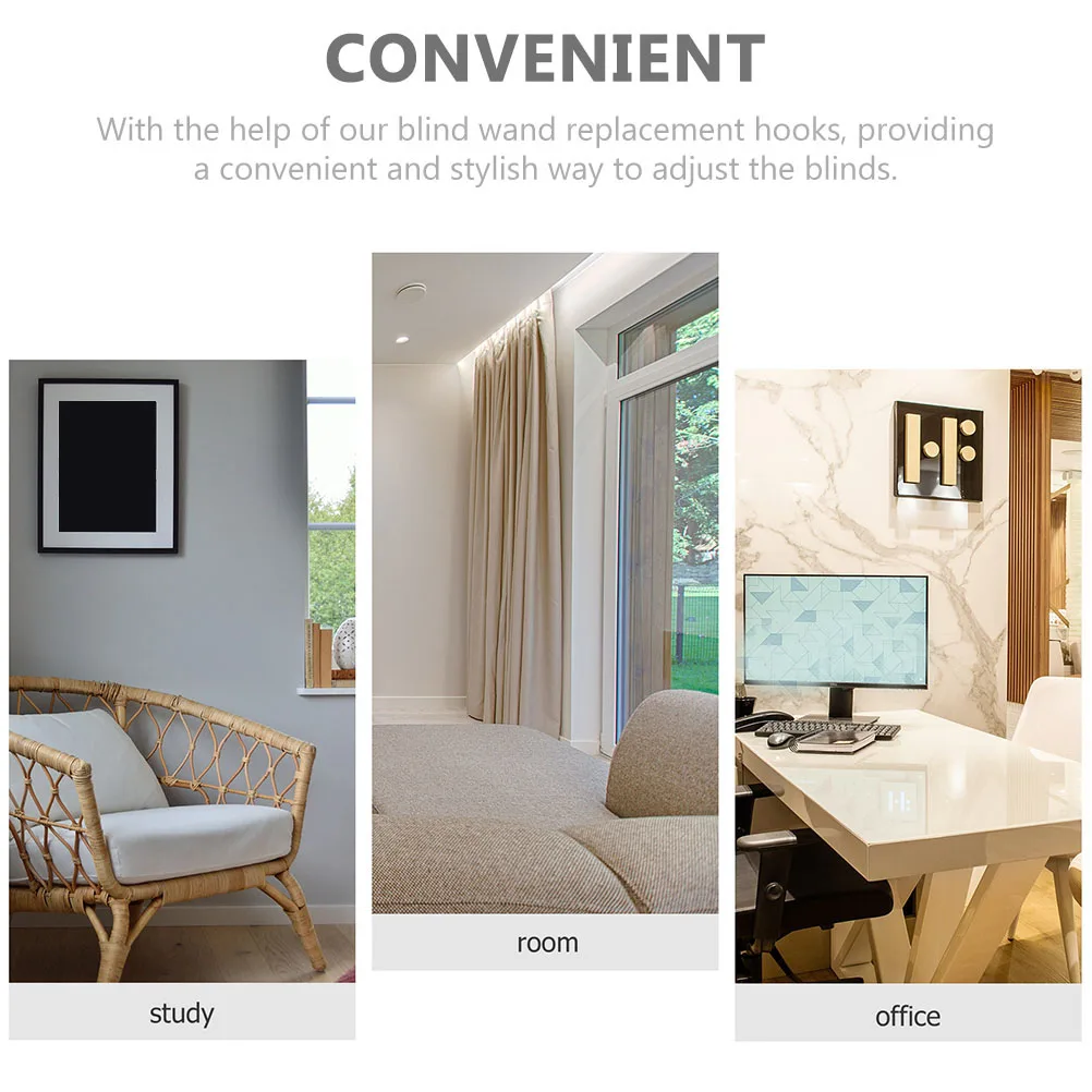 

10pcs Curtains Hooks Replacement Parts for Window Blinds Tilt Rod Accessories White Mini W Tips Metal Hardware Decor