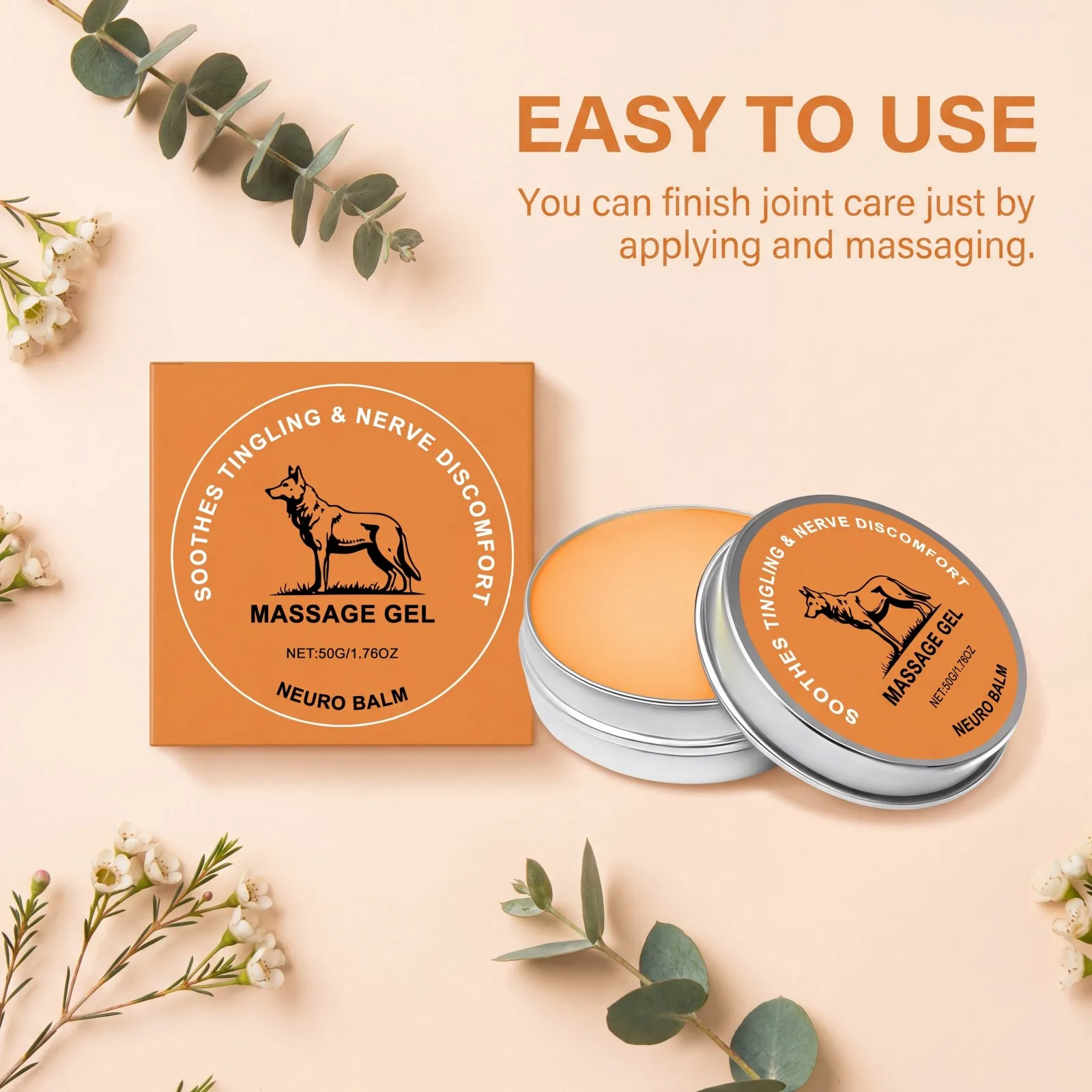 Joint Care Balm Body Moisturizing Cream Massage Gel Non Greasy Quick Absorption Daily Skin Care Nerve-Relief Balmdeeply 50g