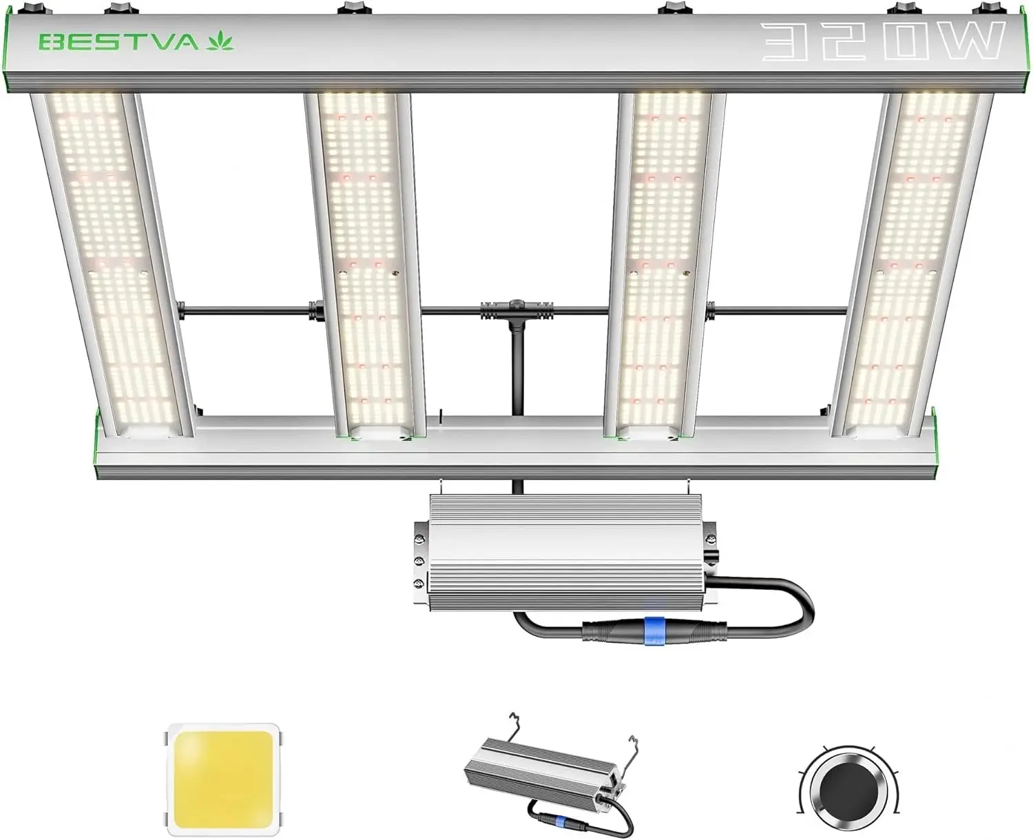 

LED Grow Light with High Yield Diodes & Dimmable Full Spectrum Plant Light for Indoor Plants Seedling