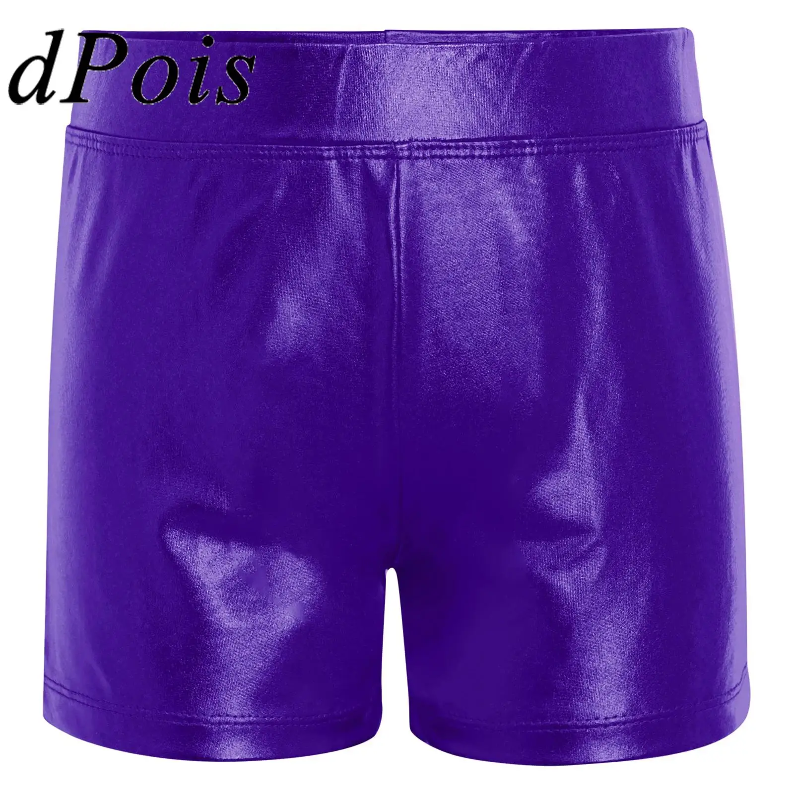 

Детские блестящие танцевальные шорты для девочек, шорты металлик, низ с эластичным поясом, детские танцевальные шорты, сценический костюм