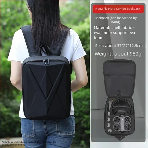 Imagen 2 del producto Bolsa de almacenamiento para DJI NEO 2, mochila rígida a la moda, bolsa protectora anticaída a prueba de golpes, accesorios portátiles para Dron