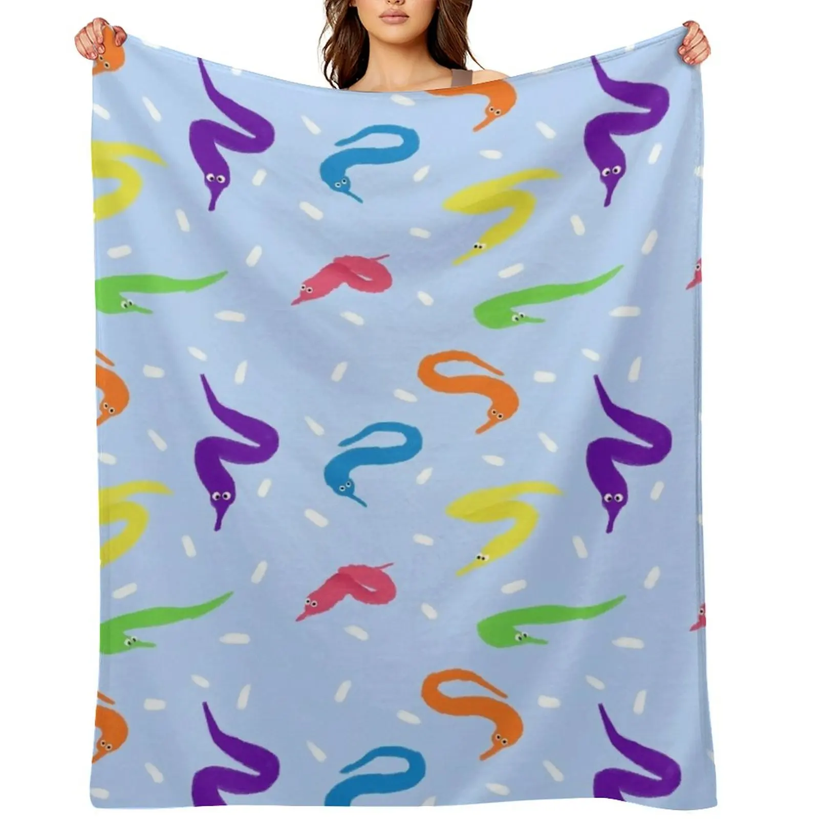 

Worm on a String Babey! Throw Blanket manga Bed Decoratives Luxury Designer Blankets