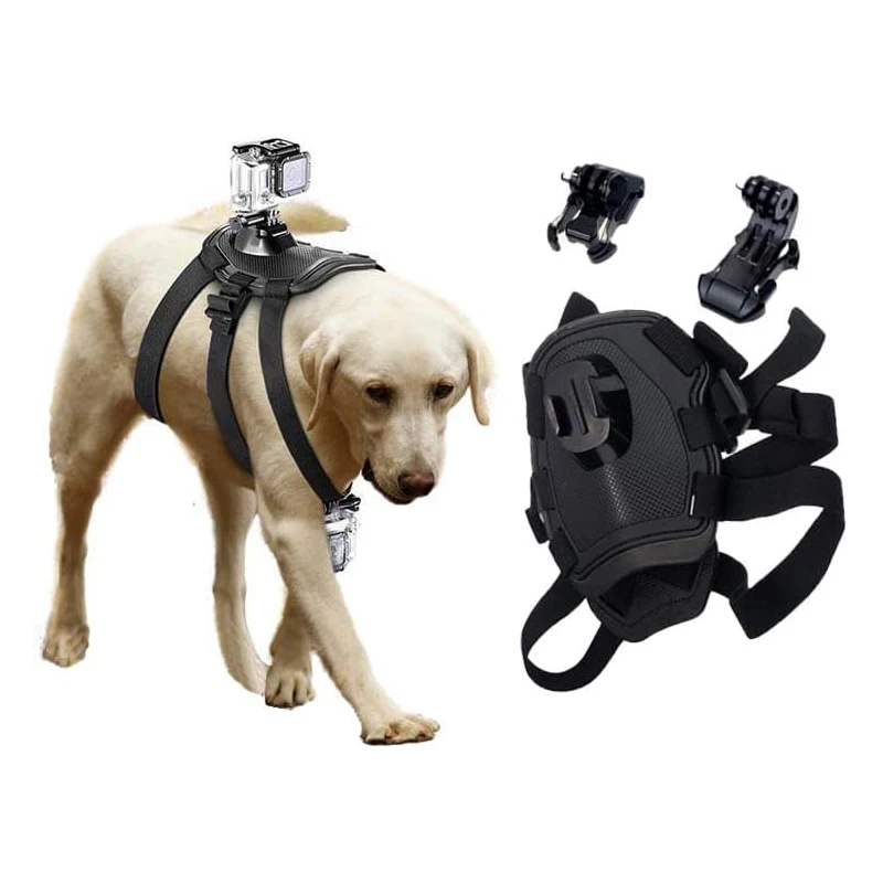 Dog Harness Soft and Adjustable for Gopro Dog Harness Mount for Large, Medium and Small Dogs Can Be Used for Chest and Back