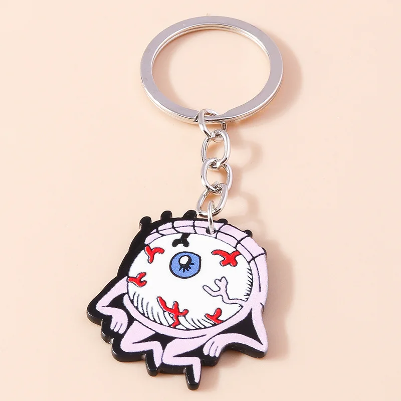 1Pcs New Fashionable Trendy Cartoon Monster Eye Keychain Personalized Creative Fun Anime DIY Niche Versatile Accessories Jewelry