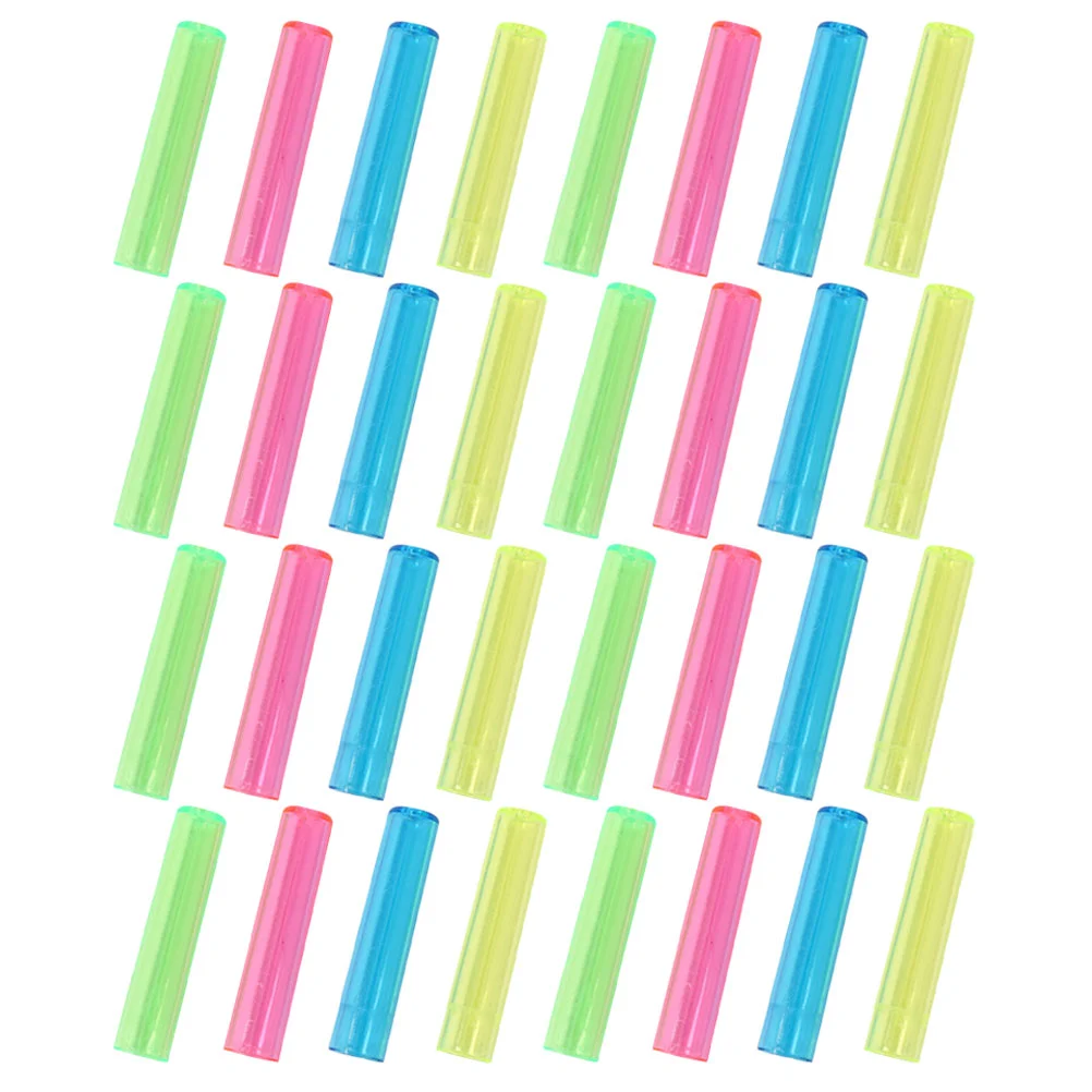 

50 Pcs Pencil Case Eraser Caps Grease Colored Pencils for Kids Plastic Cover
