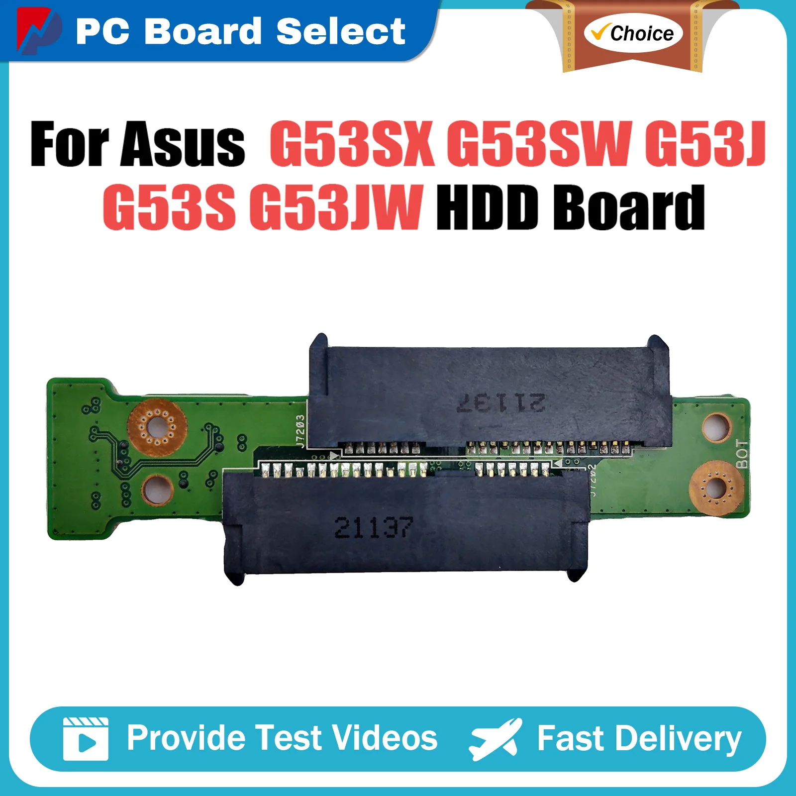 Original For ASUS G53SX G53SW G53J G53S G53JW HDD Board REV 2.0 tested good Fast Ship