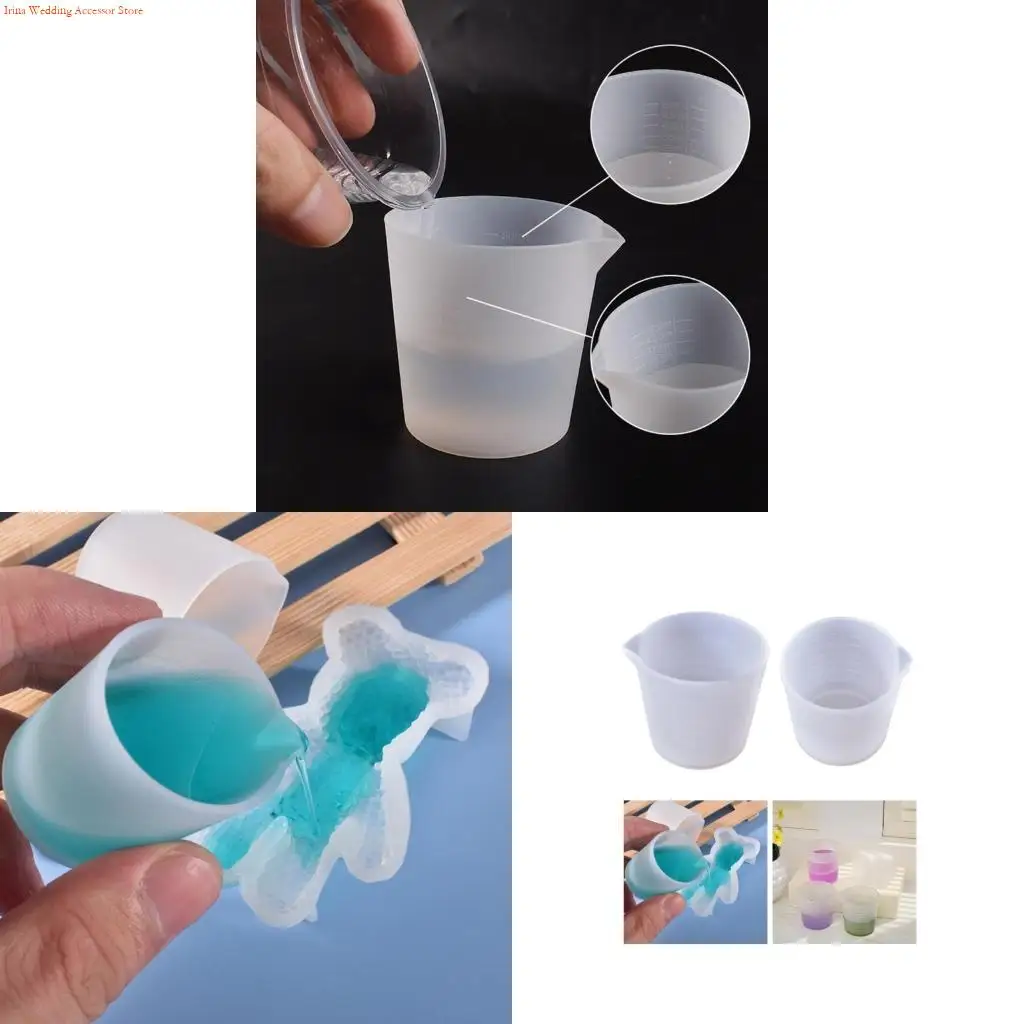 

G92D 2 шт. силиконовые мерные чашки для смешивания смолы DIY Craft Jewelry Making