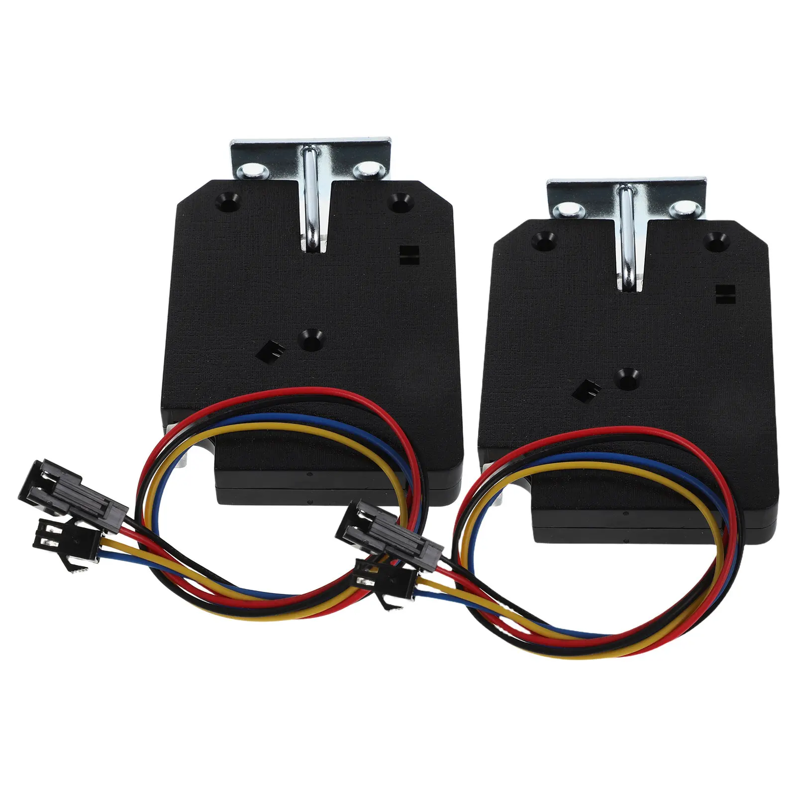 

2Pcs Black Titanium Alloy Electronic Bolt Lock Dc 5V Electric Cabinet Drawer Lock for Office Home Storage Locker Vending Machine