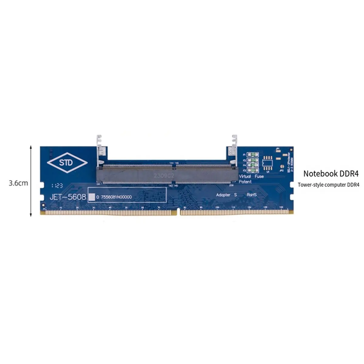 NEW FACTORY~DDR4 Laptop to Desktop Memory Adapter Card Notebook to PC Computer Memory Extension Adapter with Stable Power Supply
