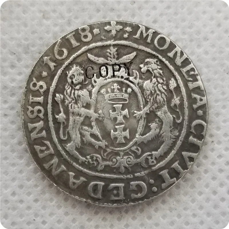 Poland-ORT-1618-SIGIS-III-GEDANENSIS Copy Coin commemorative coins-replica coins medal coins collectibles