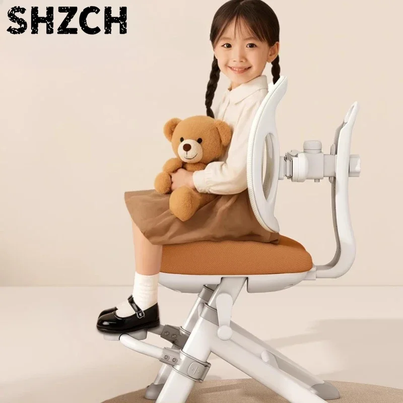 Kids Adjustable Study Chair, Ergonomic Desk Chair Posture Correcting, Student Writing Seat for Home School
