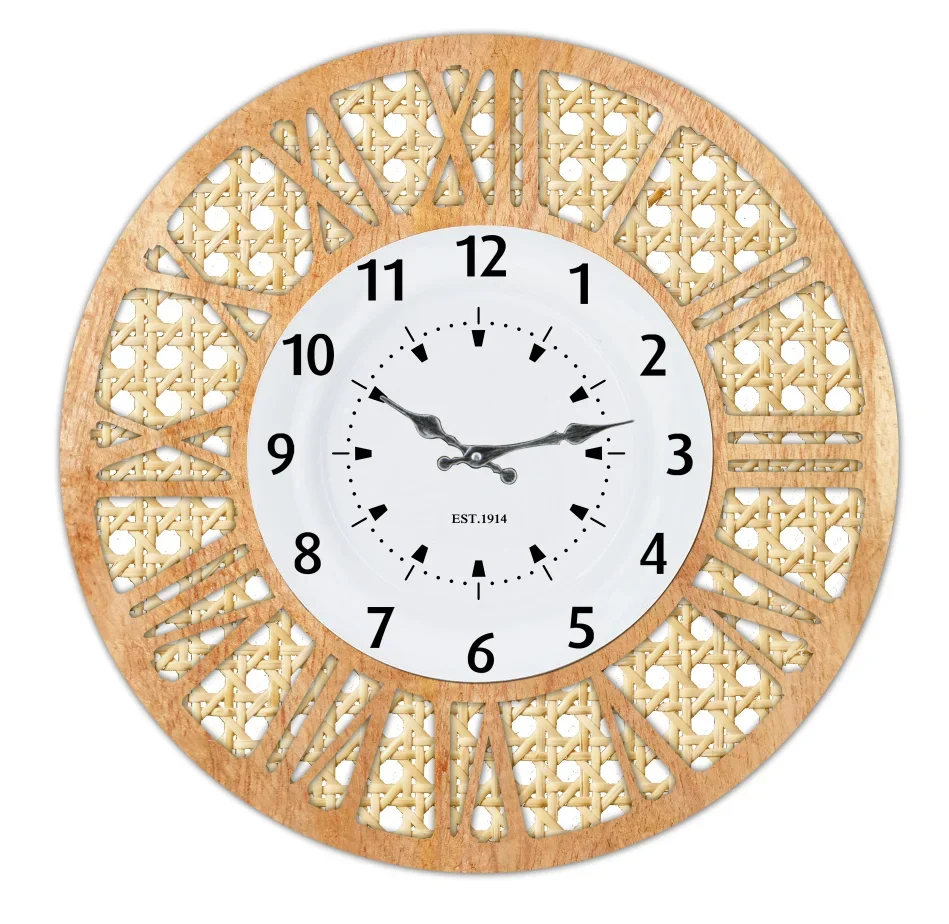 60CM New Design Silent Wall Clock Non-Ticking Decor Clock for Home Bedroom Living Room Operated Round Wall Clock