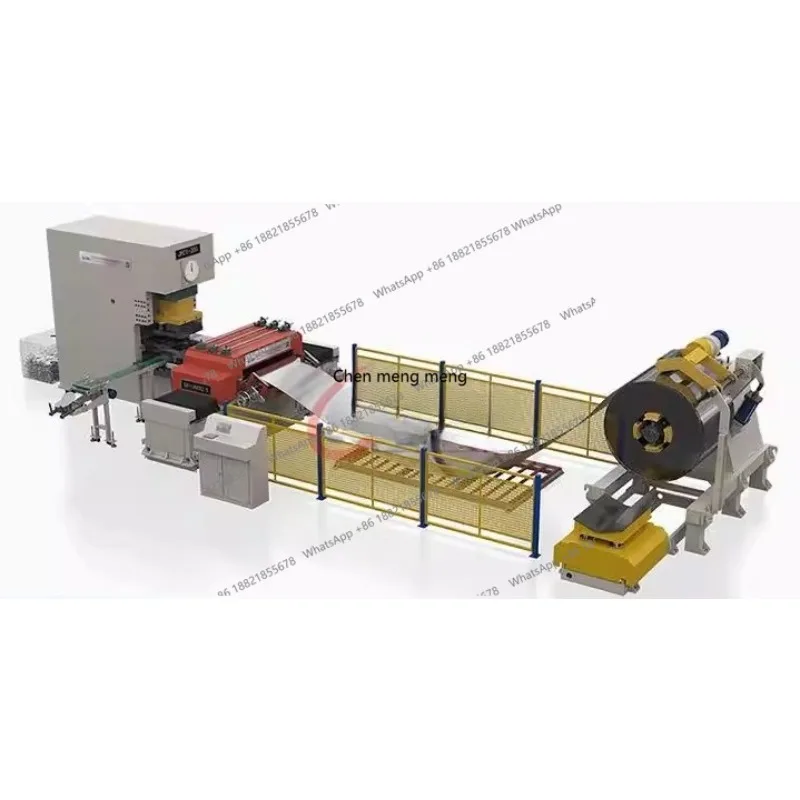 Large-scale coil material partial pendulum and round production line Automatic auto parts punch blanking