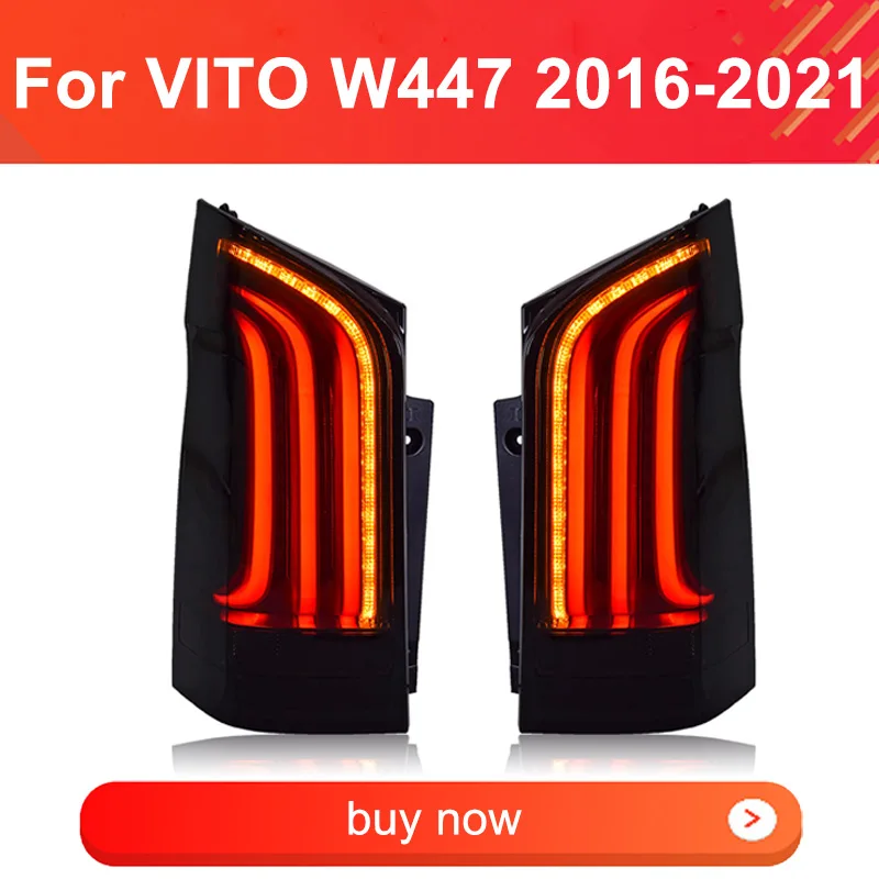 

1 Pair LED Tail Light Assembly for Benz Vito W447 2016-2011 Taillight Plug and Play with LED Dynamic Turning Rear Tail lights