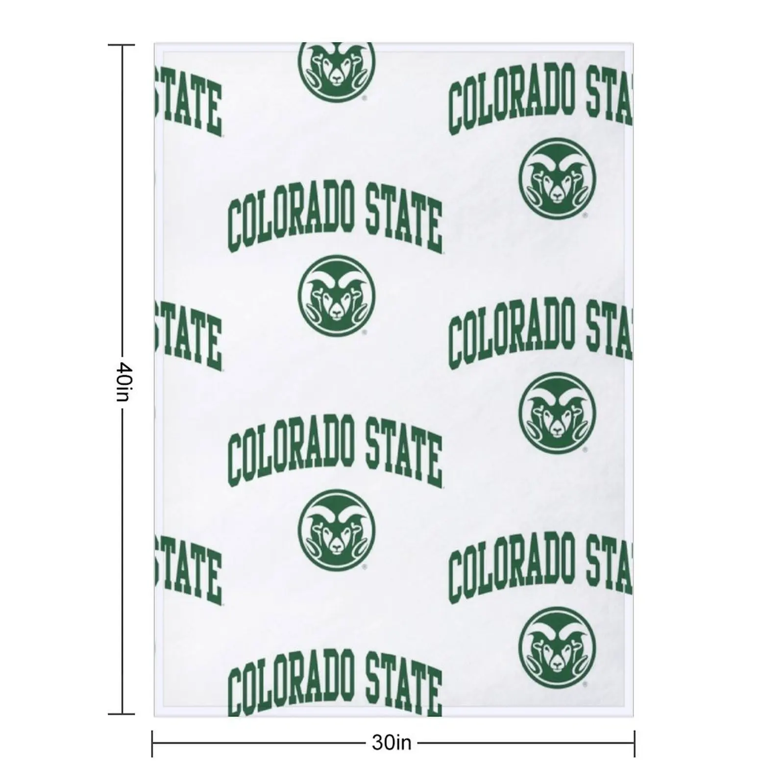 Colorado State University Throw Blanket Flannel Fabric Single Loose Winter beds Blankets