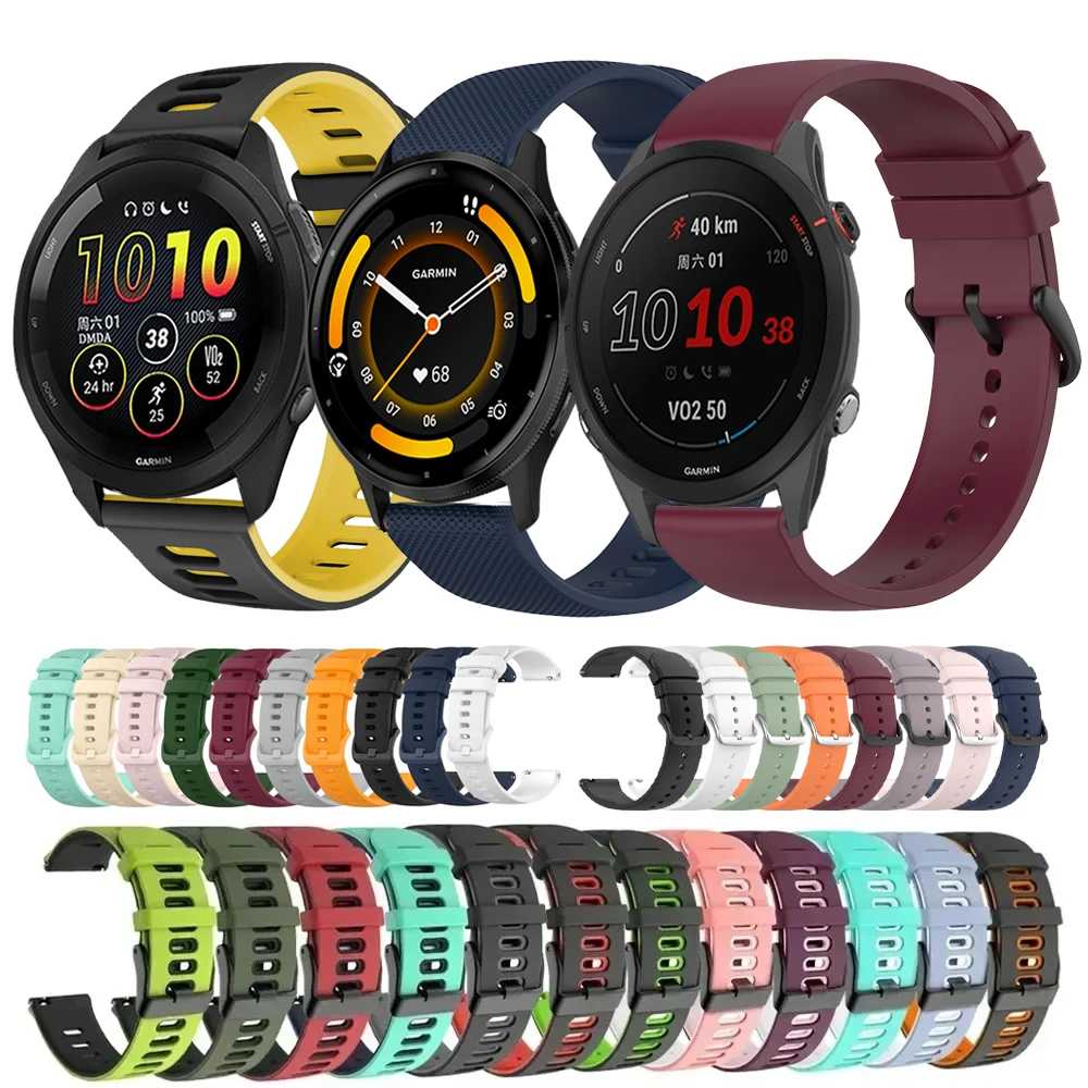 20 22 mm Sport-Silikon-Uhrenarmband für Garmin Venu 3 Band Forerunner 265 255 Music Vivoactive 4 für Garmin Venu 2 Plus-Armband