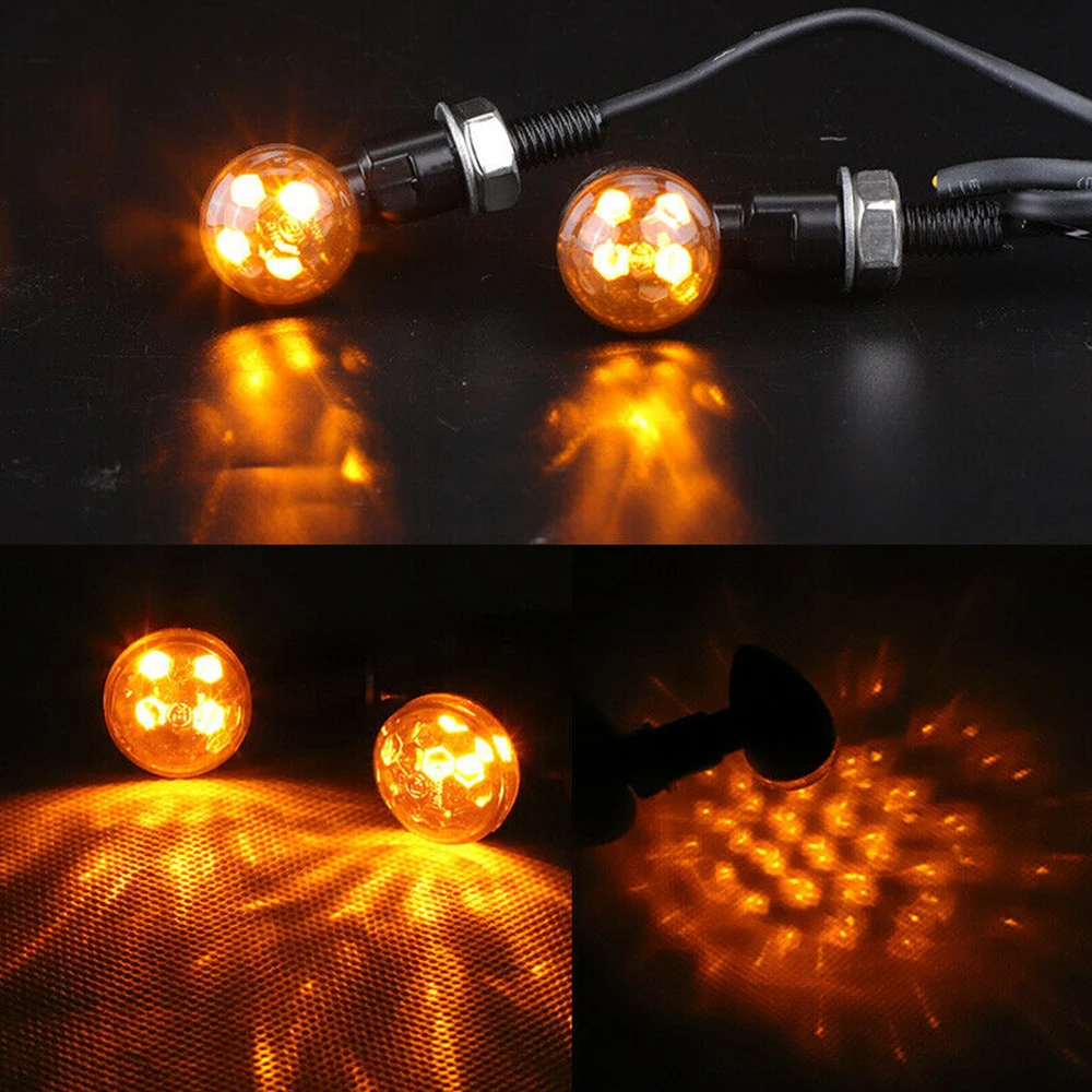8mm Motorcycle Mini LED Turn Signal Light Bullet Moto Flashing Light 12V Moto Led for Kawasaki Suzuki Yamaha image 6