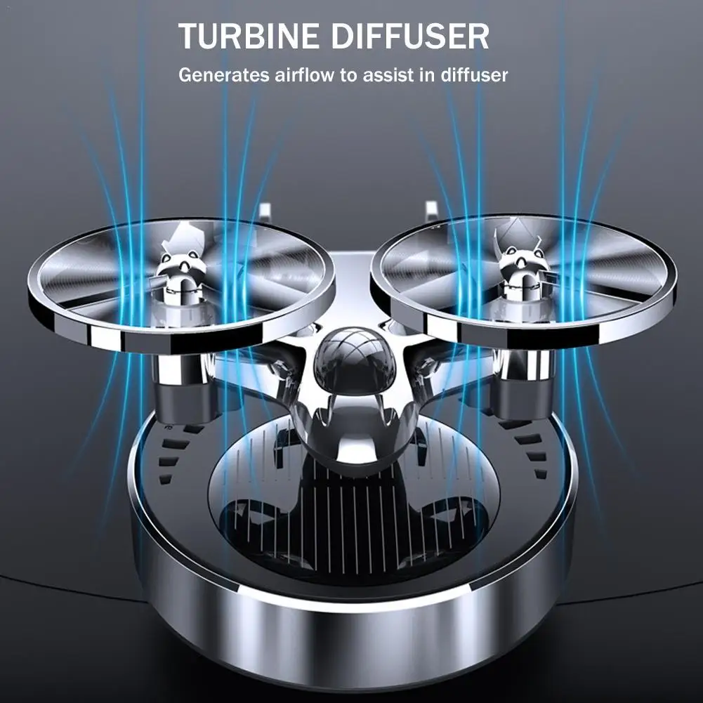 

Solar Car Aromatherapy Car Center Console Perfume Fragrance Solar Propeller Rotating Perfume Diffuser Ornaments
