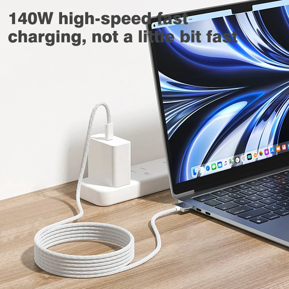 Fast Charging Cable Max Power PD140W Type-C Male To Magsafe 3 Magnetic Plug Adapter Compatible with USB for MacBook Air/Pro 2 2M