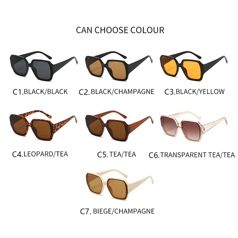 أزياء مربع النظارات الشمسية النساء الرجال الرجعية العلامة التجارية مصمم ظلال القيادة تخفيف نظارات شمسية سيدة رجل UV400 نظارات واقية #5