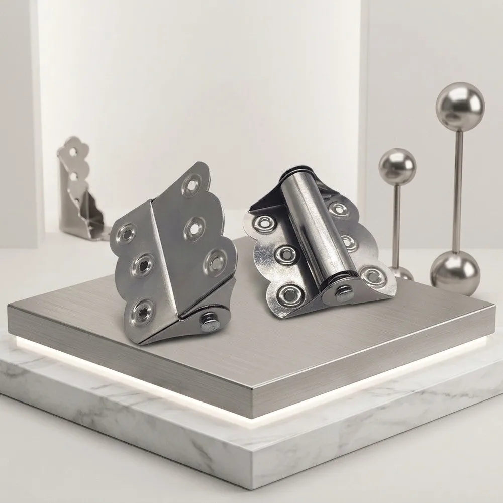 Stainless Steel For Butterfly Hinges 10 Pack for Automatic Closing Screen Doors and Low-Profile Cabinet Installations