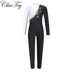 Ballet Gymnastics Jumpsuit Sports Leotard Long Sleeve Figure Ice Skating Stage Performance Dance Competition Bodysuit Costumes