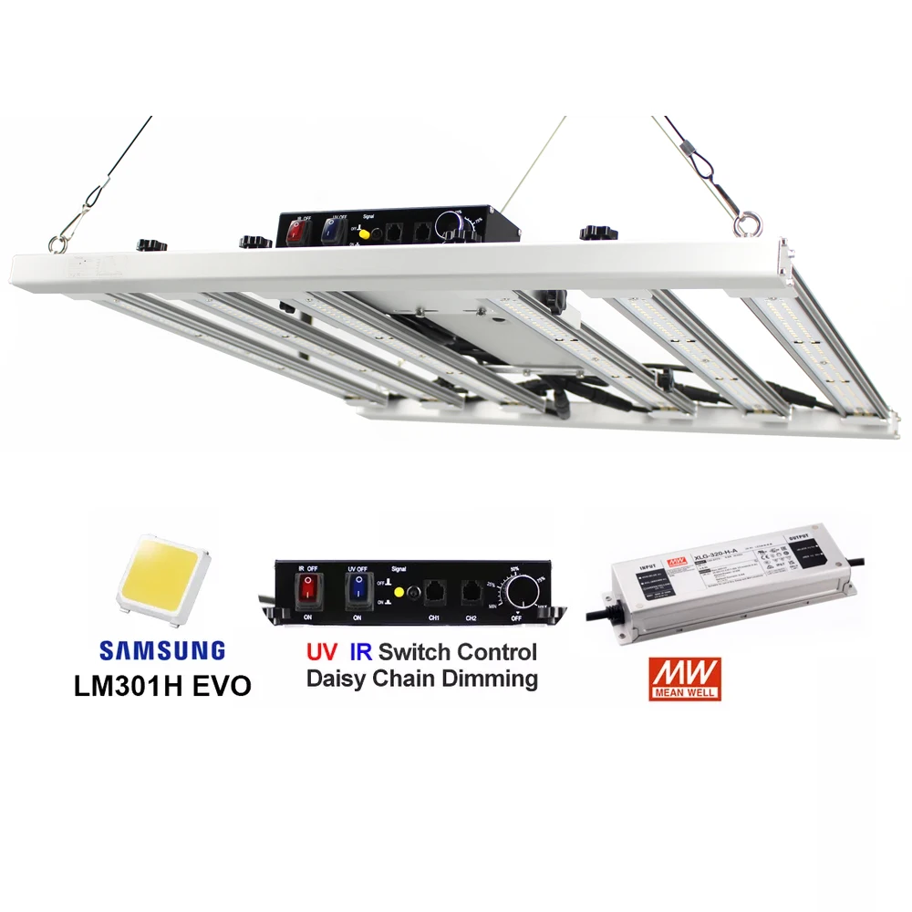 2024 Latest 240W 320W 480W 600W Samsung LM301H EVO V5 LED Grow light  Bar Turn on/off Grow Tent Complete Kit