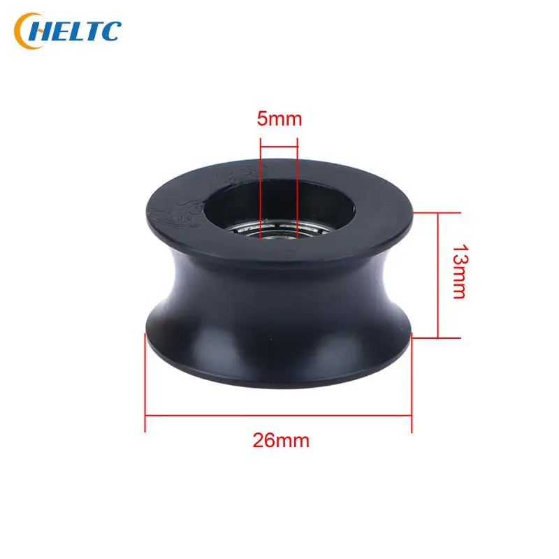 625ZZ high-quality bearing steel  Track Wheel Rubber Coating 5*26*13 Nylon POM Wrapped Plastic Bearings Pulley U-shaped Groove