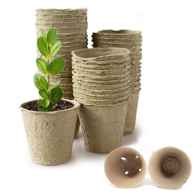 6cm 8cm Paper Grow Pot Nursery Cup growing pot box Tray Seed veg planter Plant Starter Flower Herb Biodegradable Eco-Friendly