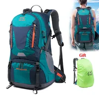 Outdoor Hiking Backpack with Rain Cover, Waterproof, Large Capacity, Suitable for Camping, Hiking, Cycling, Cross-country, 38L